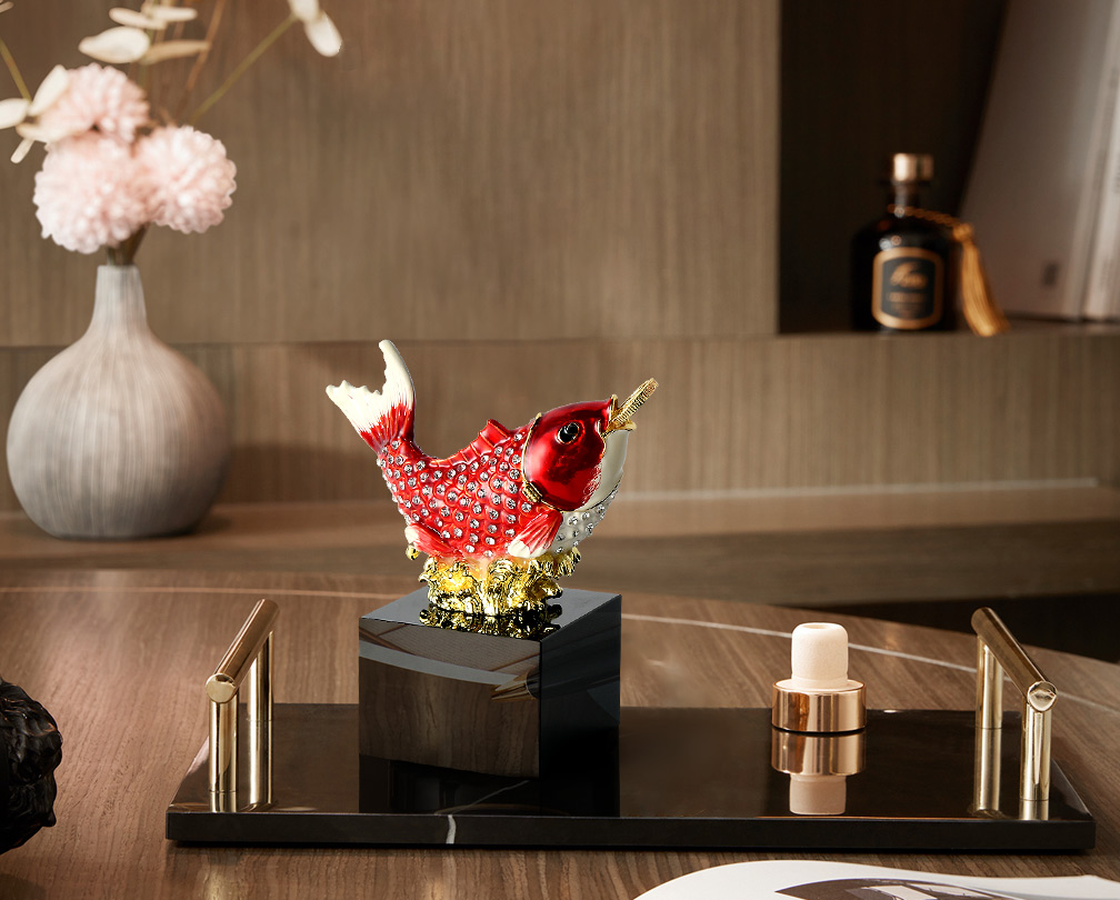 Men Màu Sắc Thịnh Vượng Kêu Gọi Cá Chép Trang Trí